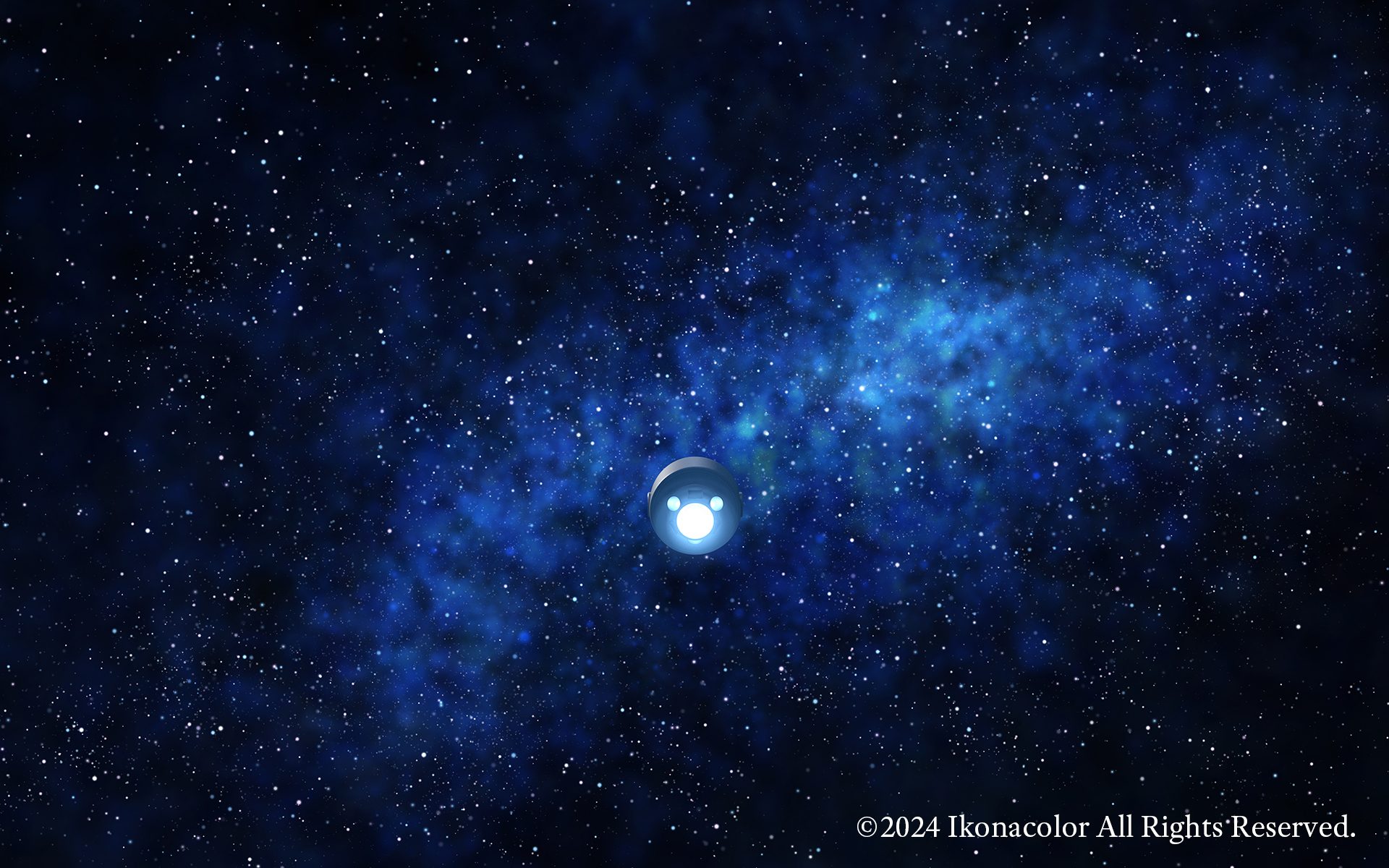 a spaceship traveling in deep space